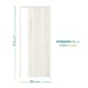 Porta a soffietto PVC bianco 84x215 cm spessore 3 cm