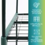 Serra da balcone con struttura in metallo e telo protettivo PVC