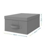 Contenitore pieghevole Oxford con coperchio e misure 50x40x25 cm
