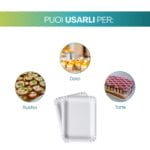 Vassoi in cartone bianco politenato per rustici, dolci, torte e uso professionale