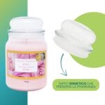 15-candela-rosa-tappo Candela profumata rosa con tappo ermetico salva fragranza