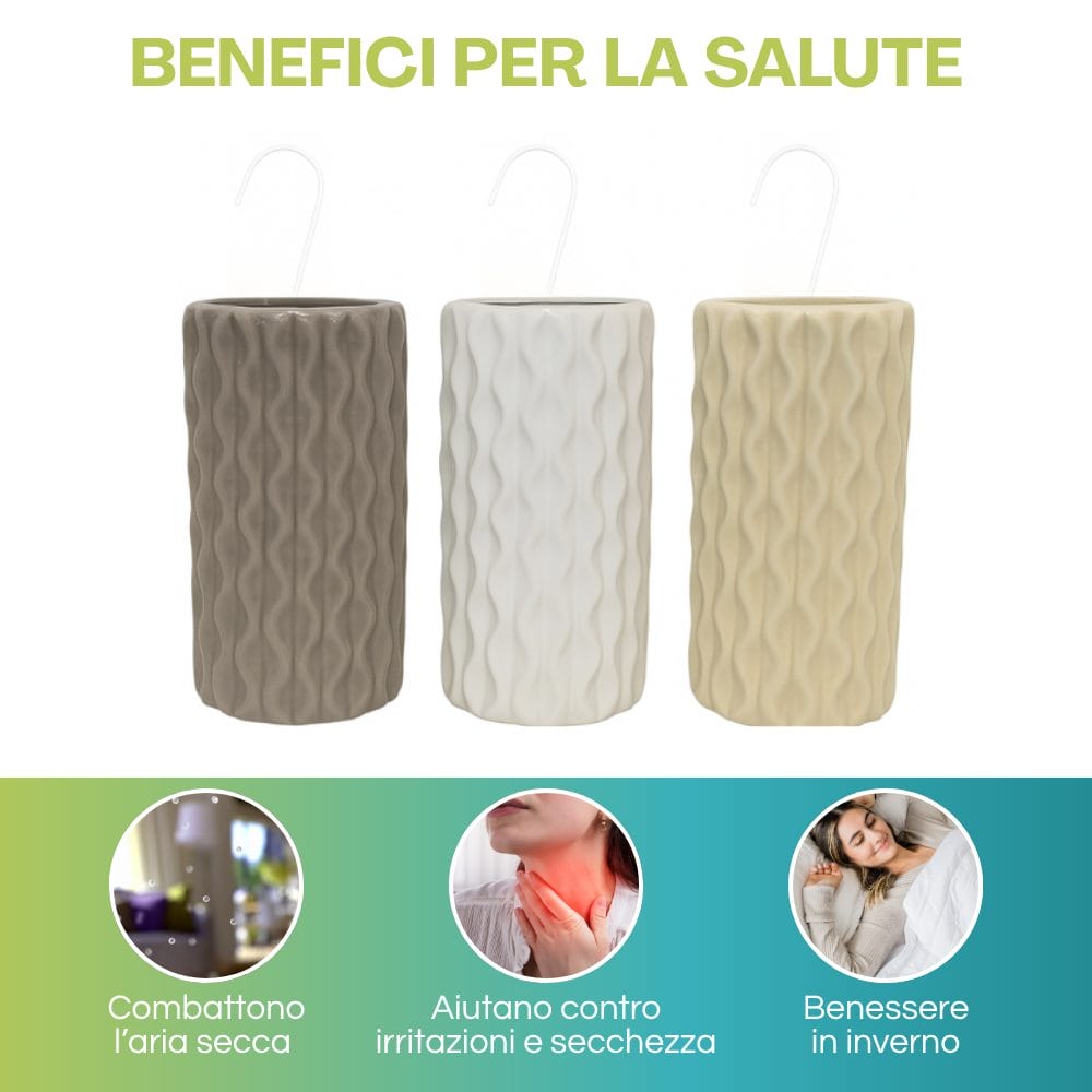 Set umidificatori a onde in ceramica con benefici per la salute e benessere