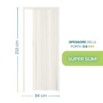 Porta a soffietto PVC bianco 84x215 cm spessore 0.6 cm