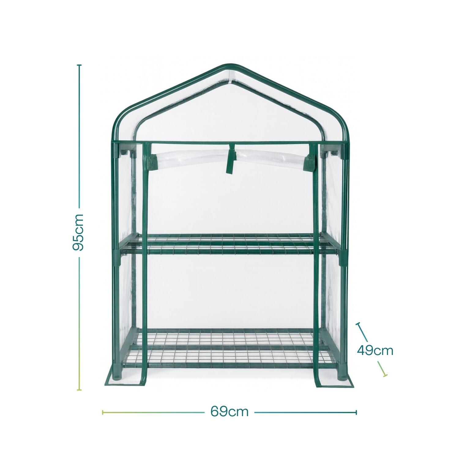 Serra da giardino 2 ripiani 95x69x49 cm