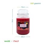Candela frutti di bosco 510g con misure 14x9,8 cm – Made in Italy