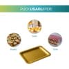 Vassoio oro in cartone politenato per rustici, dolci e torte da forno