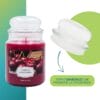 Candela Black Cherry con tappo ermetico salva fragranza