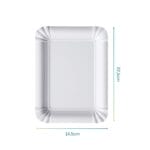 Vassoio bianco cartone 22,5x14,5 cm monoporzione per dolci e pasticceria