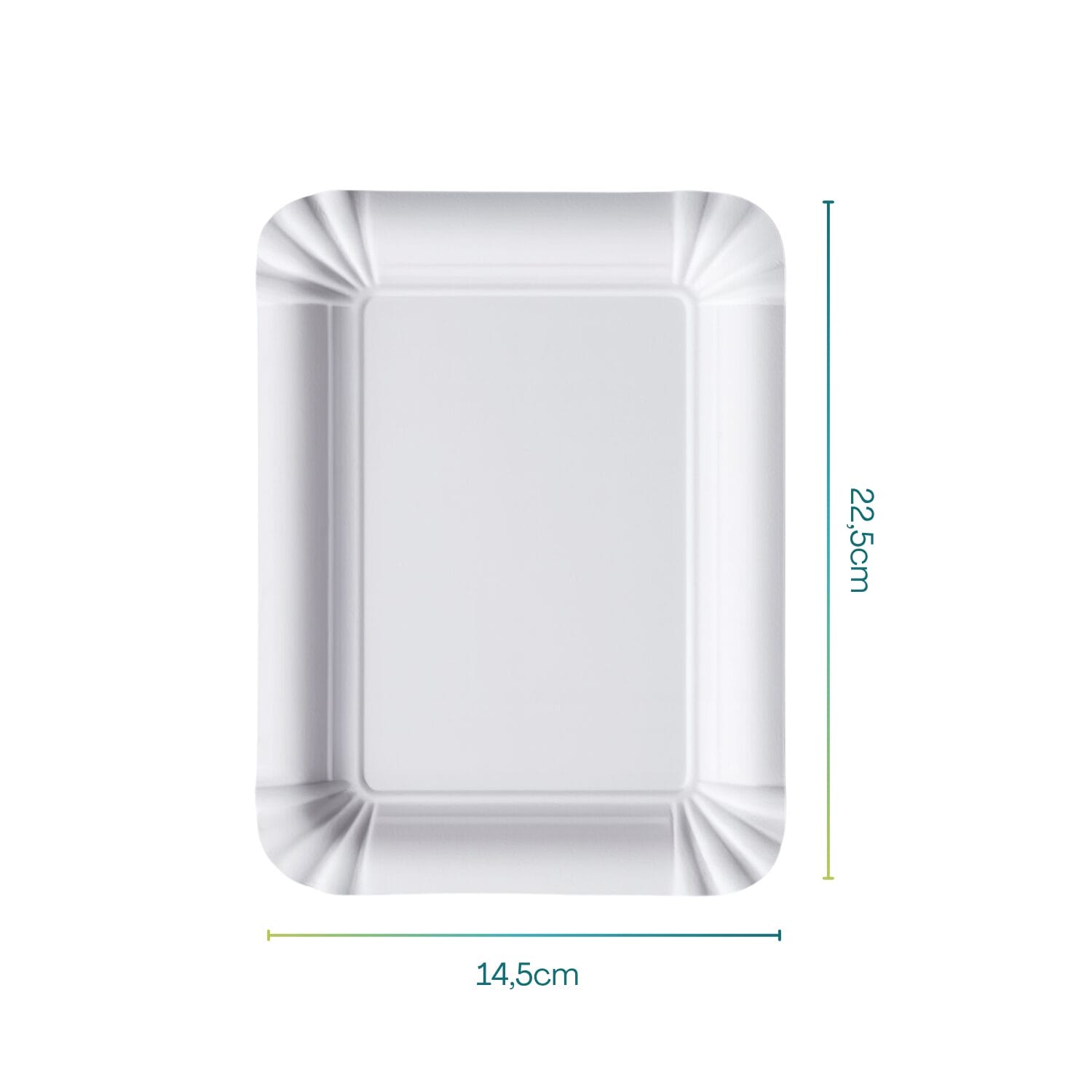 Vassoio bianco cartone 22,5x14,5 cm monoporzione per dolci e pasticceria