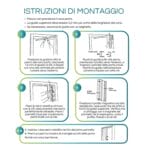 Istruzioni montaggio porta a soffietto in PVC con guida superiore e maniglia ergonomica