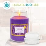 Candela lavanda accesa profumata durata 100 ore