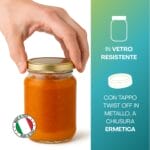 Barattolo in vetro resistente con tappo in metallo twist off Made in Italy