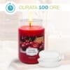 Candela ciliegia nera accesa durata 100 ore Made in Italy