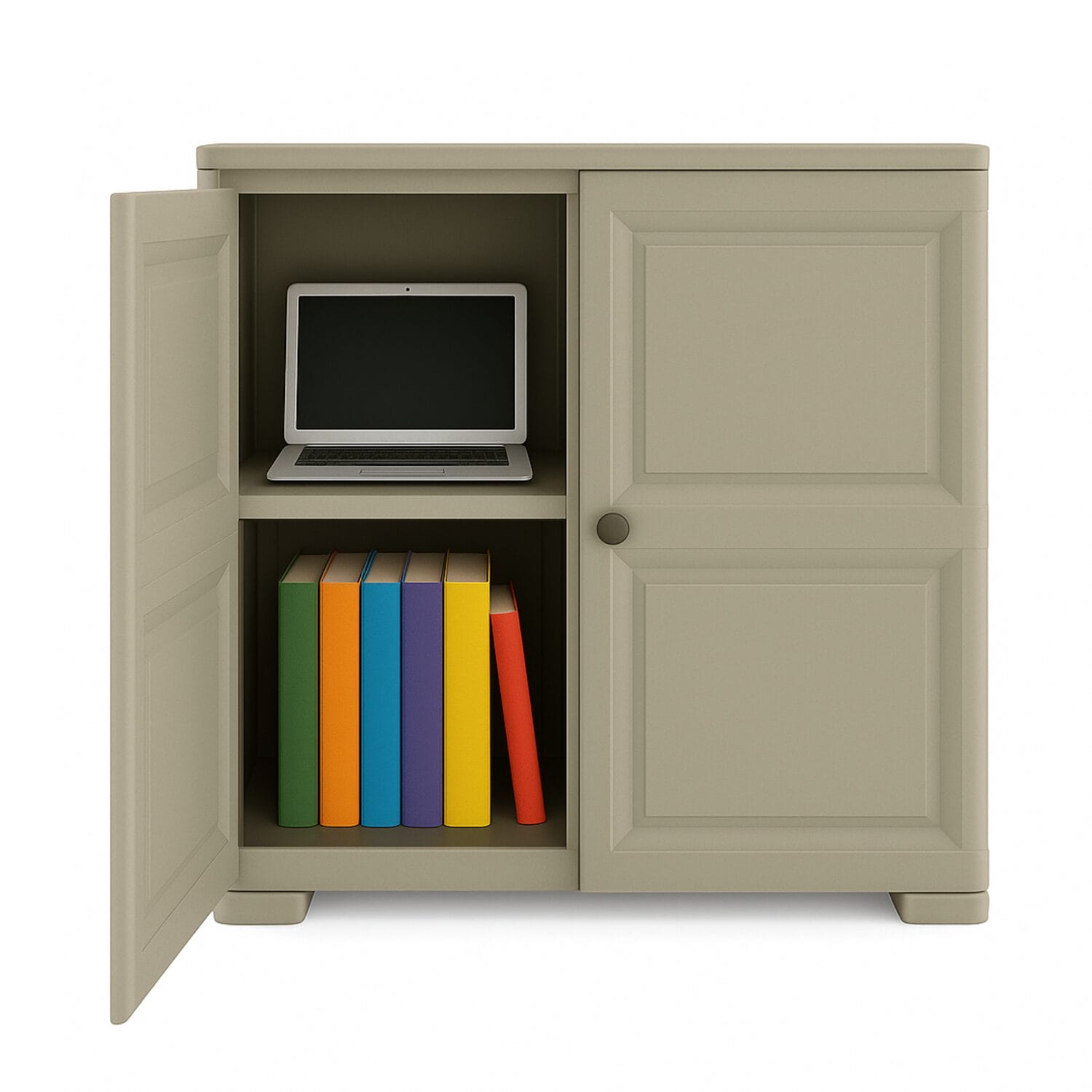 6-mobile-ripostiglio-talpa-principale Mobile Paluplus talpa in plastica effetto legno con ante e ripiani interni