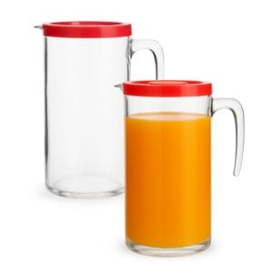 Caraffa in vetro da 1 Litro con coperchio