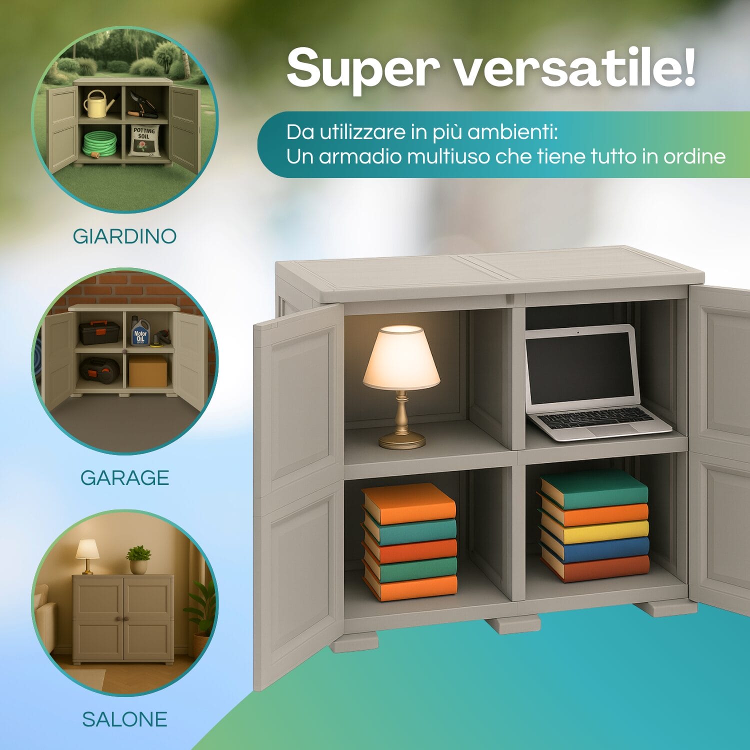 9-mobile-ripostiglio-talpa-dettagli 2 Mobile multiuso talpa con 4 scomparti e piano superiore d’appoggio