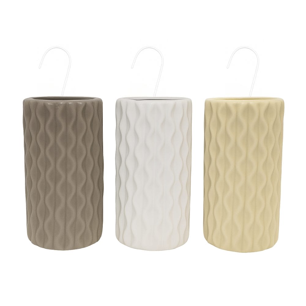 Set 3 umidificatori a onde in ceramica con gancio per termosifone