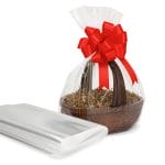 Fogli cellophane trasparenti per confezionare cesti regalo e composizioni natalizie