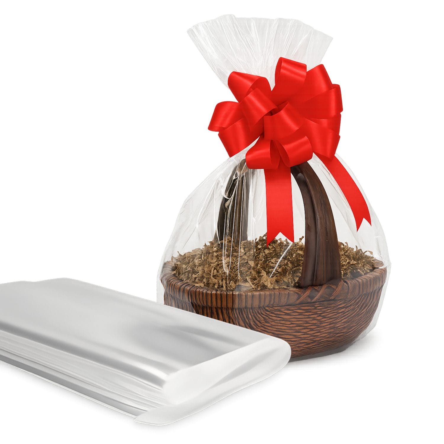 Fogli cellophane trasparenti per confezionare cesti regalo e composizioni natalizie