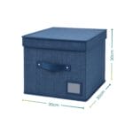 Scatola contenitore blu con coperchio – dimensioni 30x30x30 cm