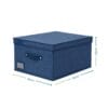 Scatola contenitore blu con coperchio – dimensioni 50x40x25 cm