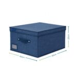 Scatola contenitore blu con coperchio – dimensioni 50x40x25 cm