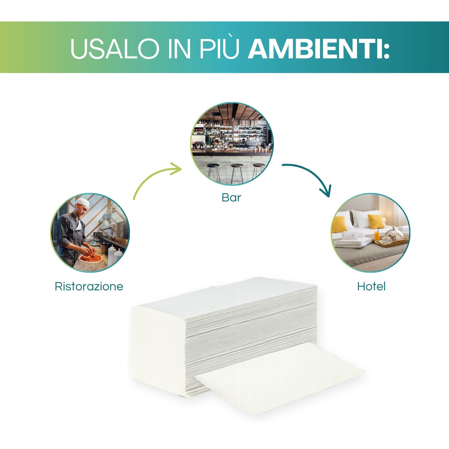 Asciugamani piegati a V BulkySoft ideali per bar hotel e ristoranti professionali