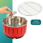 Barbecue da tavolo con griglia removibile e braciere in acciaio inox