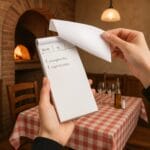 Blocco comande da ristorante utilizzato in sala per prendere ordinazioni