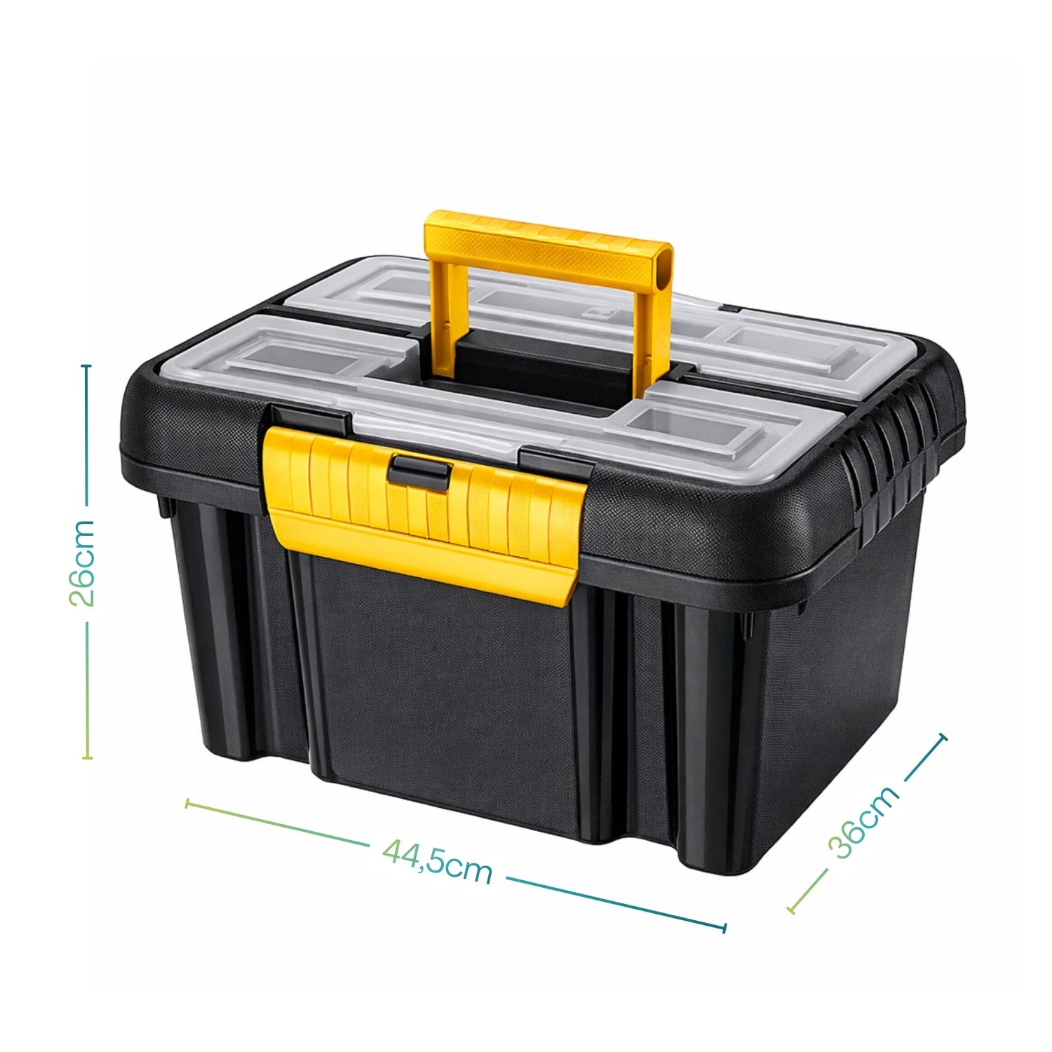 box attrezzi grande misure Cassetta attrezzi 25L dimensioni 44x36x26 cm