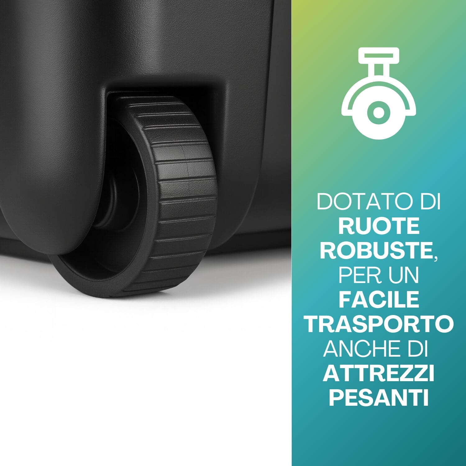 Baule porta attrezzi 150 litri con ruote robuste per facile trasporto anche da pieno