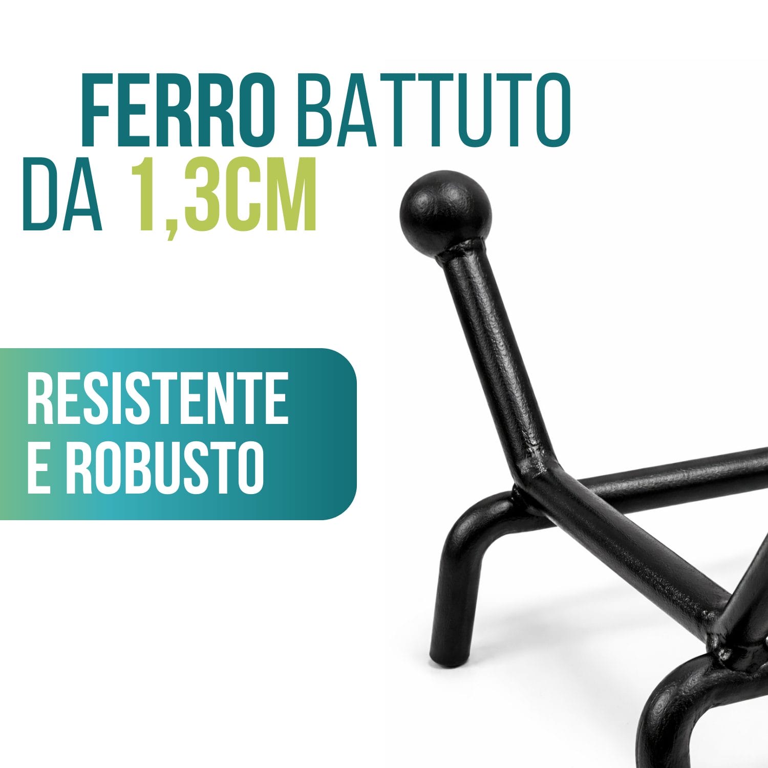 brucialegna in ferro battuto spessore Dettaglio brucialegna in ferro battuto spesso 1,3 cm