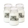 candele in giara principale Set di tre candele profumate Fiori Bianchi in giara di vetro Made in Italy