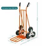 carrello portapacchi misure Carrello portapacchi saliscale portata 250 kg dimensioni 112x92x56 cm