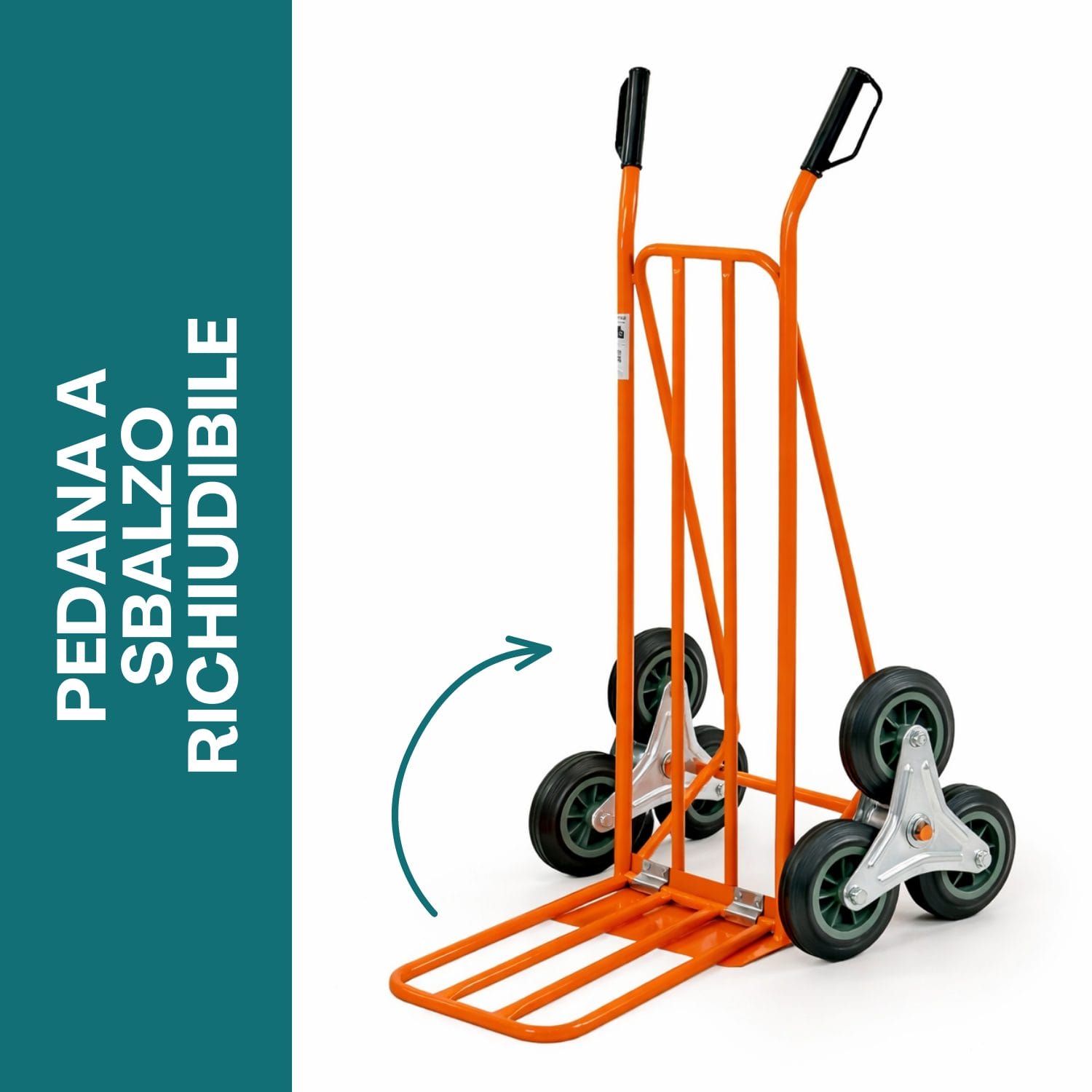 carrello portapacchi pedana Carrello portapacchi con pedana ribaltabile richiudibile salvaspazio