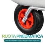 Ruota pneumatica per carriola da giardino