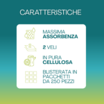 Carta igienica interfogliata 2 veli pura cellulosa confezione 250 fogli