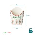 Cartoncino per patatine fritte Made in Italy dimensioni 13x10x8 cm capacità 350 g