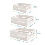 Cassette legno bianche 3 misure contenitori multiuso
