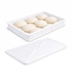 cassetta pizza per impasto con coperchio rimovibile in plastica alimentare bianca