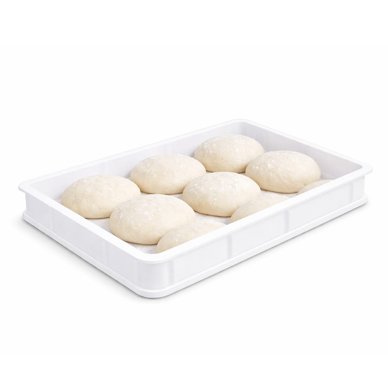 cassetta pizza per impasto con panetti in plastica alimentare bianca per pizzeria