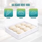cassetta pizza per impasto utilizzabile in pizzerie panifici e pasticcerie