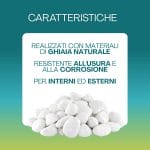 Ciottoli bianchi in ghiaia naturale resistenti all’usura e alla corrosione per interni ed esterni