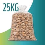 ciottoli rossi peso Sacco da 25 kg di ciottoli di marmo Rosso Verona per decorazione giardino e vialetti