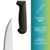 Dettaglio coltello da carne lama seghettata inox 11 cm e manico in polipropilene
