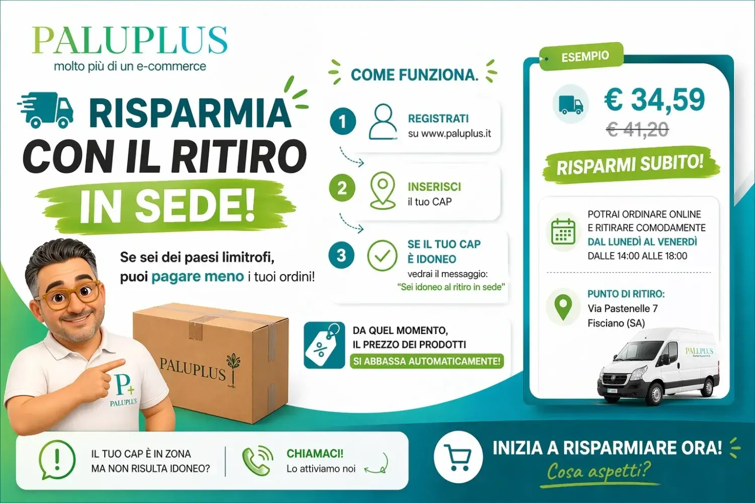 Acquisto online e ritiro in sede: schermata carrello con sconto ritiro_in_sede applicato