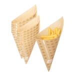 Coni in carta per fritti biodegradabili ideali per patatine e street food