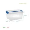 Scatola plastica 13 litri trasparente con dimensioni 38,9x27,7x19,5 cm