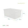 Contenitore plastica 42 litri con coperchio, dimensioni 55x39x25 cm Made in Italy