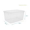 contenitore 43 litri trasparente misure box plastica trasparente 43 litri con coperchio, misure 56x38,5x29 cm
